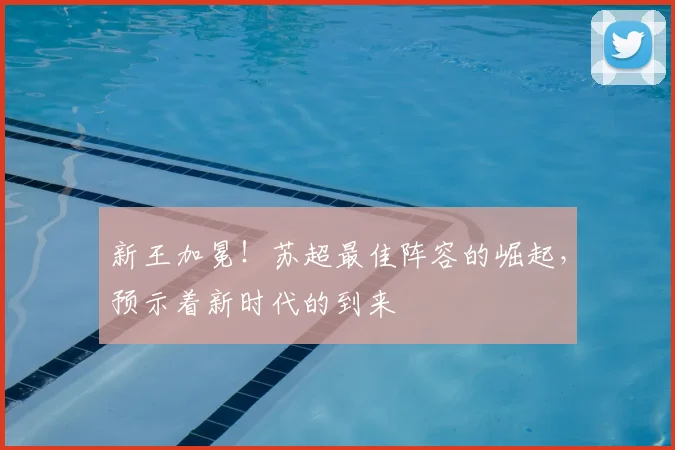 新王加冕！苏超最佳阵容的崛起，预示着新时代的到来
